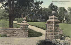 Entrance to Clarkson Homestead Postcard