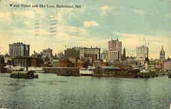 Water Front and Sky Line Postcard