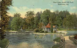 Boat Lake, Druid Hill Park Postcard