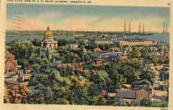 Bird's-Eye View US Naval Academy Postcard