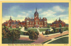 Bird's Eye View of Johns Hopkins Hospital Postcard