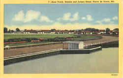Race Track, Stablesand Judges Stand Postcard