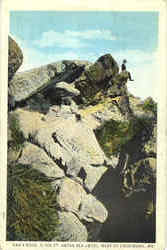 Dan's Rock , 3,000 Ft Above Sea Level Frostburg, MD Postcard Postcard