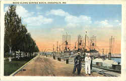 Road Along Sentee Basin - Sailors Postcard