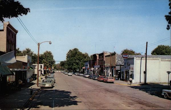 Looking East on Wilcox Avenue White Cloud Michigan
