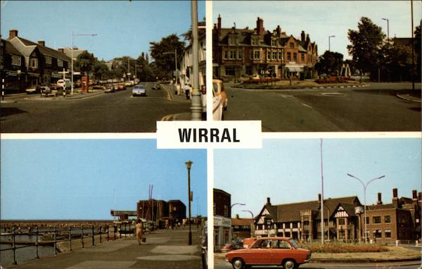 Various Views of Town Wirral United Kingdom Merseyside