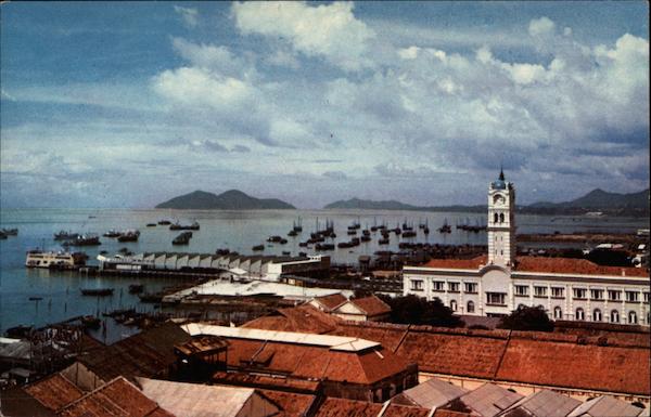 Ferry Terminal and Clock Tower Penang Malaysia Southeast Asia