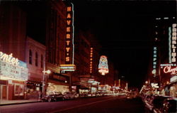Main Street at Night Little Rock, AR Postcard Postcard