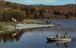Fishing on Spruce Knob Lake Dry Fork, WV Postcard Postcard