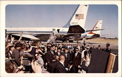 President John F. Kennedy and Party at Dallas' Love Field Texas Postcard Postcard