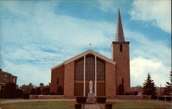 Our Lady of Lourdes, Roman Catholic Church Brockton, MA Postcard Postcard