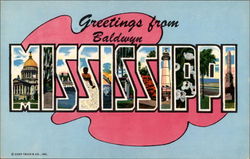 Greetings from Baldwyn Mississippi Postcard Postcard