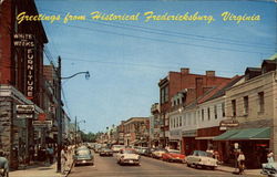 Greetings from Historical Fredericksburg, Virginia Postcard Postcard