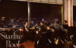 Night View from the Starlite Roof - Sir Francis Drake Hotel Postcard