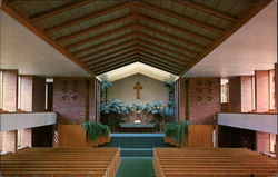 First Methodist Church - Interior View of the Chapel Postcard