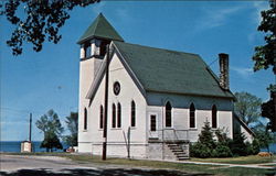 Ames Memorial Methodist Church Mackinaw City, MI Postcard Postcard