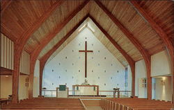 Sanctuary of Gethsemane Lutheran Church Berkley, MI Lens-Art Detroit Postcard Postcard