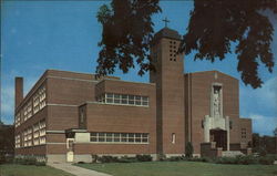 St. Bernard's Catholic Church and School Thief River Falls, MN Postcard Postcard