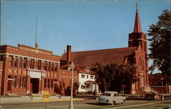 Sacred Heart Parish Buildings Staples, MN Postcard Postcard