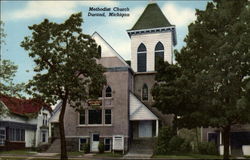 Methodist Church Durand, MI Postcard Postcard