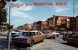 Poyntz Avenue Manhattan, KS Postcard Postcard