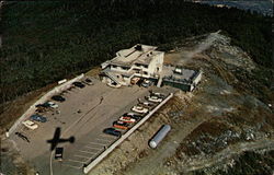 Aerial View of Sky Line Inn and Parking Area Postcard