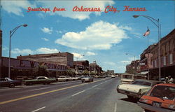 Looking North On Summit Street Arkansas City, KS Postcard Postcard