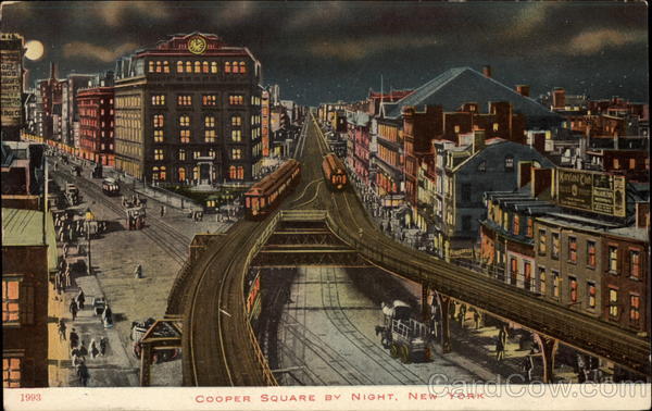 Cooper Square by Night New York