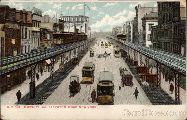 Bowery and Elevated Road New York