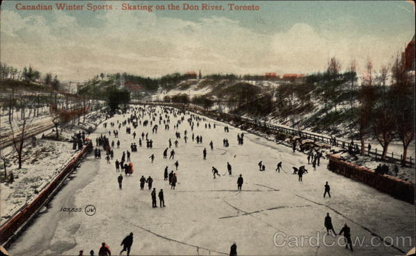 Skating on the Don River Toronto Canada Ontario