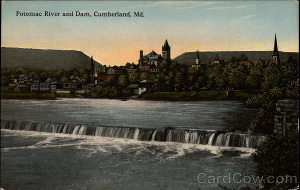 Potomac River and Dam Cumberland Maryland