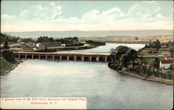 A general view of the Erie Canal Aqueduct and Rexford Flats Schenectady New York