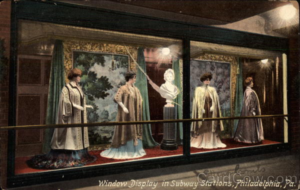 Window Display in Subway Stations Philadelphia Pennsylvania