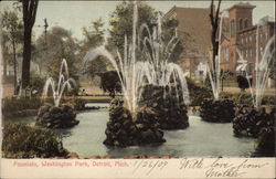 Fountain - Washington Park Postcard