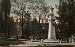 Soldier's Monument and County Court House Portland, OR Postcard Postcard