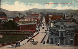 Baltimore Street Cumberland, MD Postcard Postcard