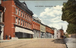 Main Street Frostburg, MD Postcard 
