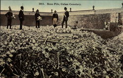 Bone Pile, Cuban Cemetery Postcard