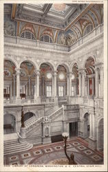 Library of Congress - Central Stair Hall Washington, DC Washington DC Postcard Postcard