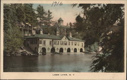 Buildings on Loon Lake Postcard