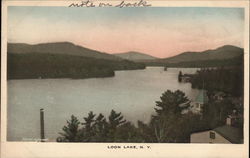 View of the Lake Loon Lake, NY Postcard Postcard