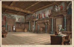 The Delivery Room - Public Library Boston, MA Postcard Postcard