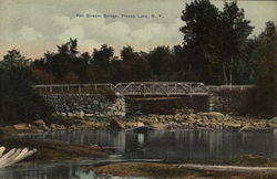 Fall Stream Bridge Piseco, NY Postcard Postcard