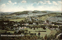 View of City from Mt. Tom Woodstock, VT Postcard Postcard