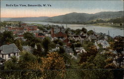 Bird's Eye View of City Sistersville, WV Postcard Postcard