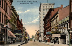 Fourth Street Looking North Steubenville, OH Postcard Postcard