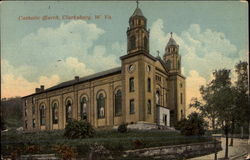 Catholic Church Clarksburg, WV Postcard Postcard