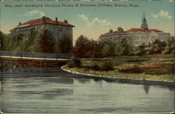 Mrs. Jack Gardner's Venician Palace & Simmons College Postcard