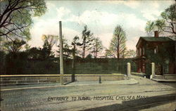 Entrance to Naval Hospital Postcard