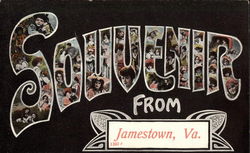 Souvenir From Jamestown, VA Postcard Postcard